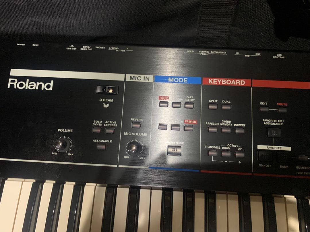 Roland JUNO-STAGE 純正ケース・付属品フルセット シンセサイザー