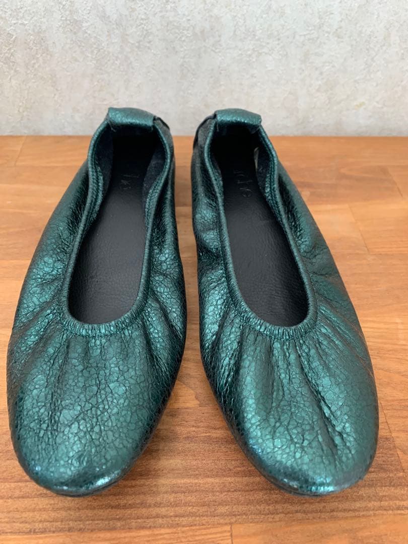 arche アルシュ　パンプス　フランス　グリーン　レザー　23cm 阪急百貨店