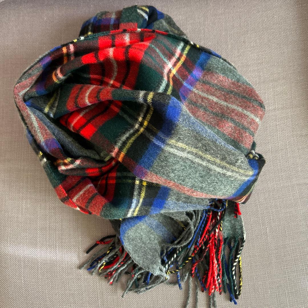 JOHNSTONS OF ELGIN タータンチェックストール　大判