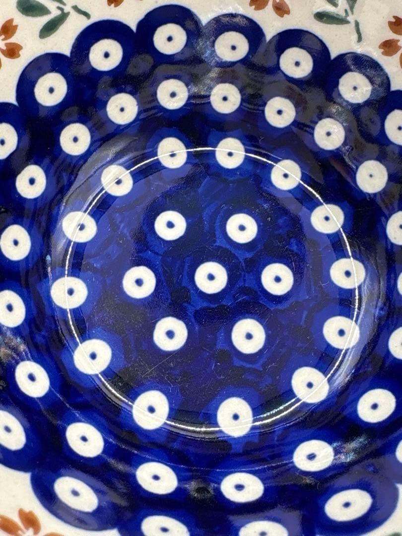 【ポーリッシュポタリー】かぼちゃ型チューリン１点とスープ皿２点の３点セット