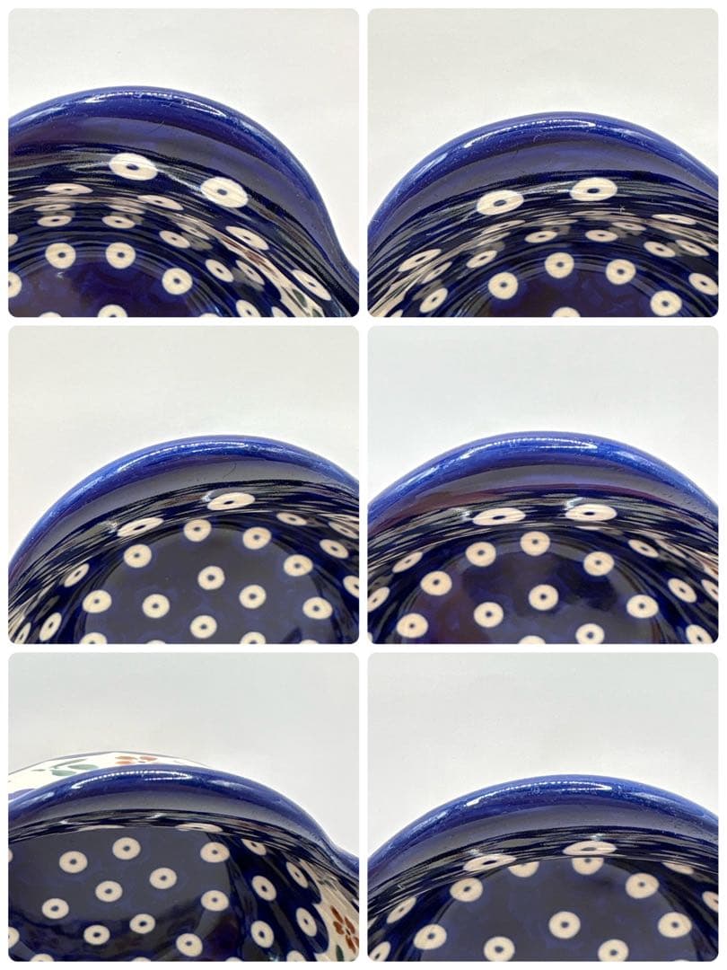 【ポーリッシュポタリー】かぼちゃ型チューリン１点とスープ皿２点の３点セット