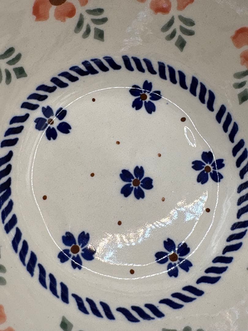 【ポーリッシュポタリー】かぼちゃ型チューリン１点とスープ皿２点の３点セット