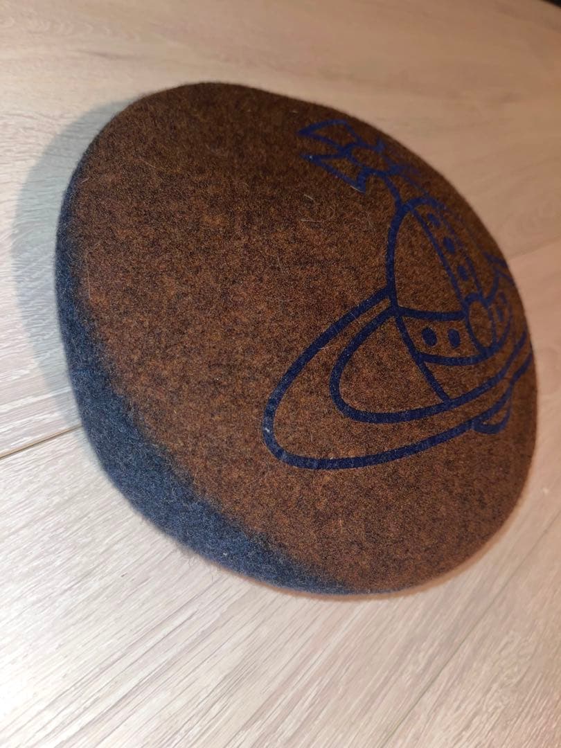 Vivienne Westwood ウールベレー帽 茶✖️紺