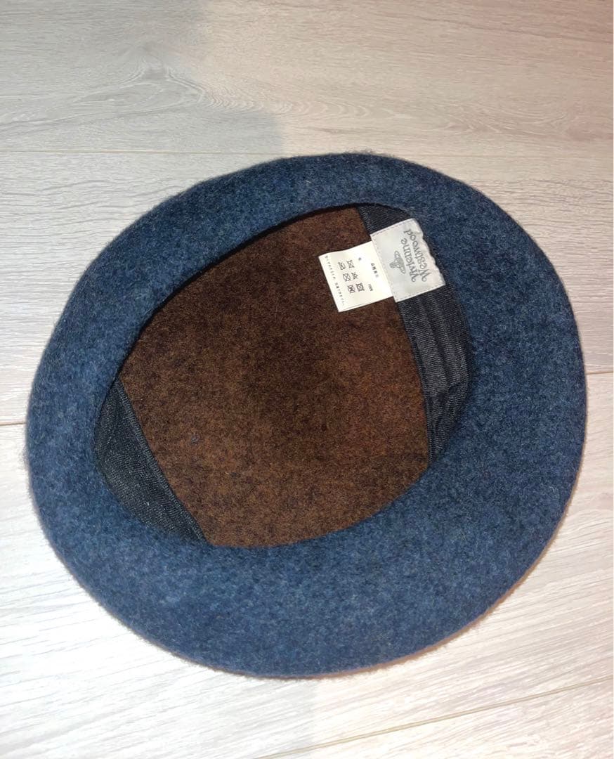 Vivienne Westwood ウールベレー帽 茶✖️紺