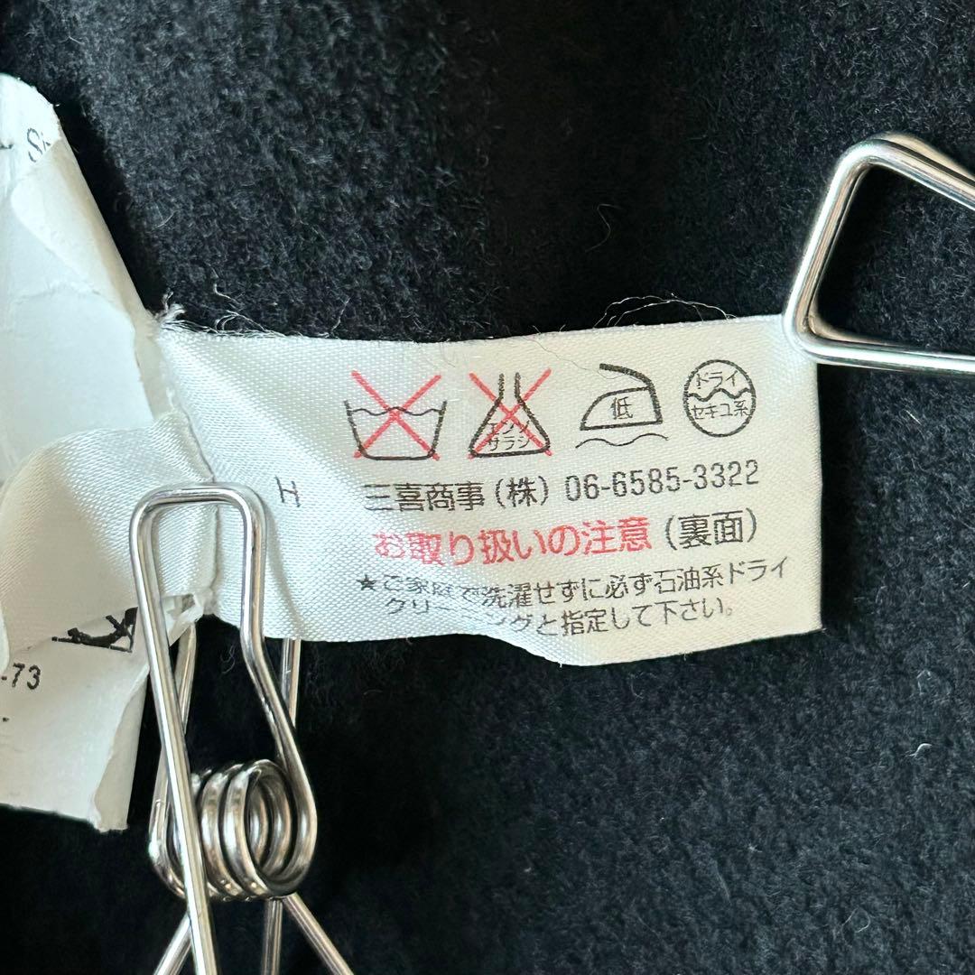 3039y美品 アニオナ カシミヤ混ダブルフェイスジャケット L 黒 イタリア製