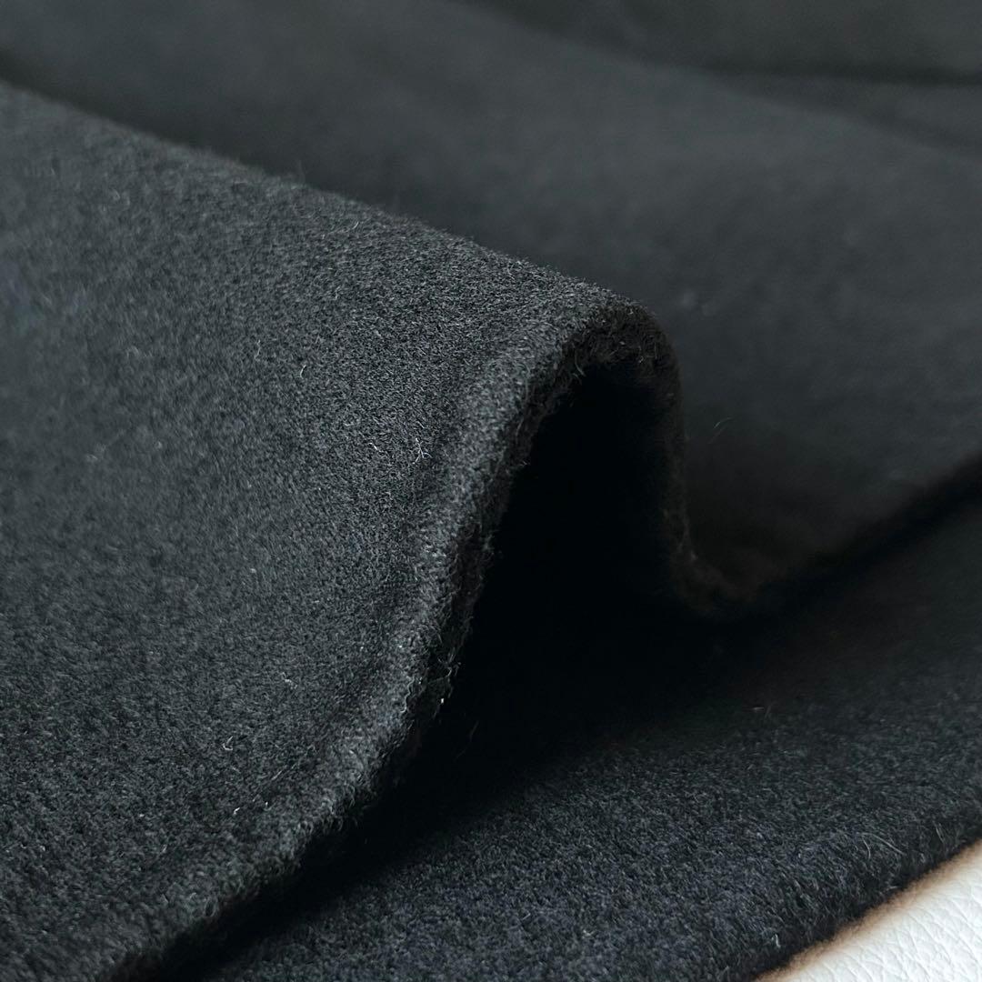 3039y美品 アニオナ カシミヤ混ダブルフェイスジャケット L 黒 イタリア製