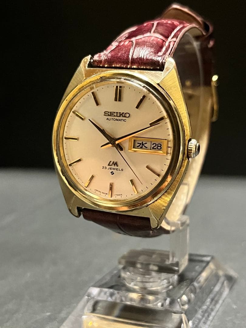 ★超絶品！バフ磨き済！セイコーロードマチック23石自動巻メンズ腕時計動作良好