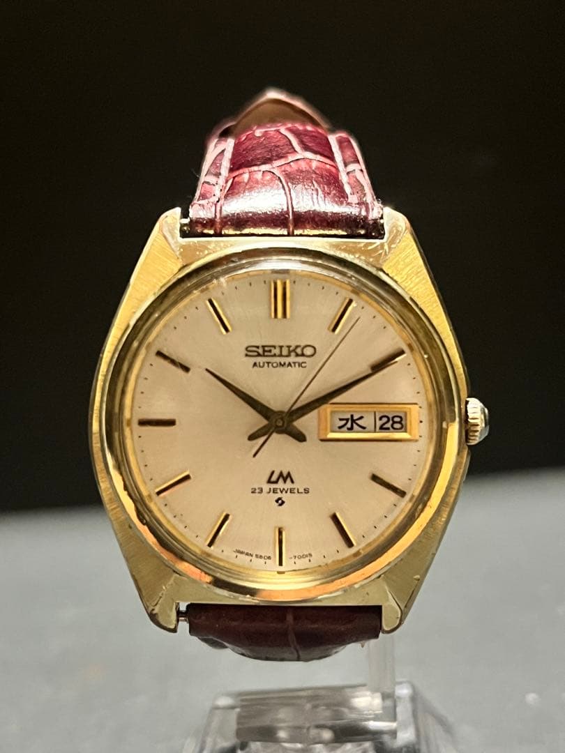 ★超絶品！バフ磨き済！セイコーロードマチック23石自動巻メンズ腕時計動作良好