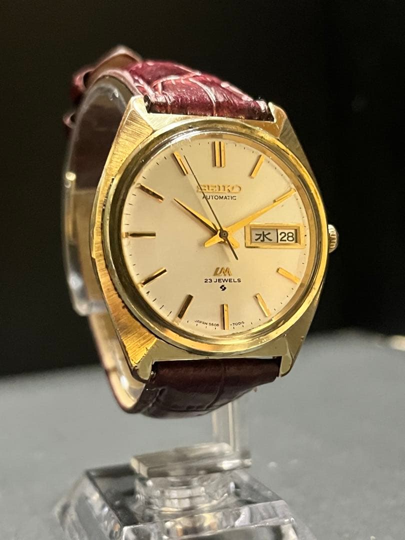 ★超絶品！バフ磨き済！セイコーロードマチック23石自動巻メンズ腕時計動作良好
