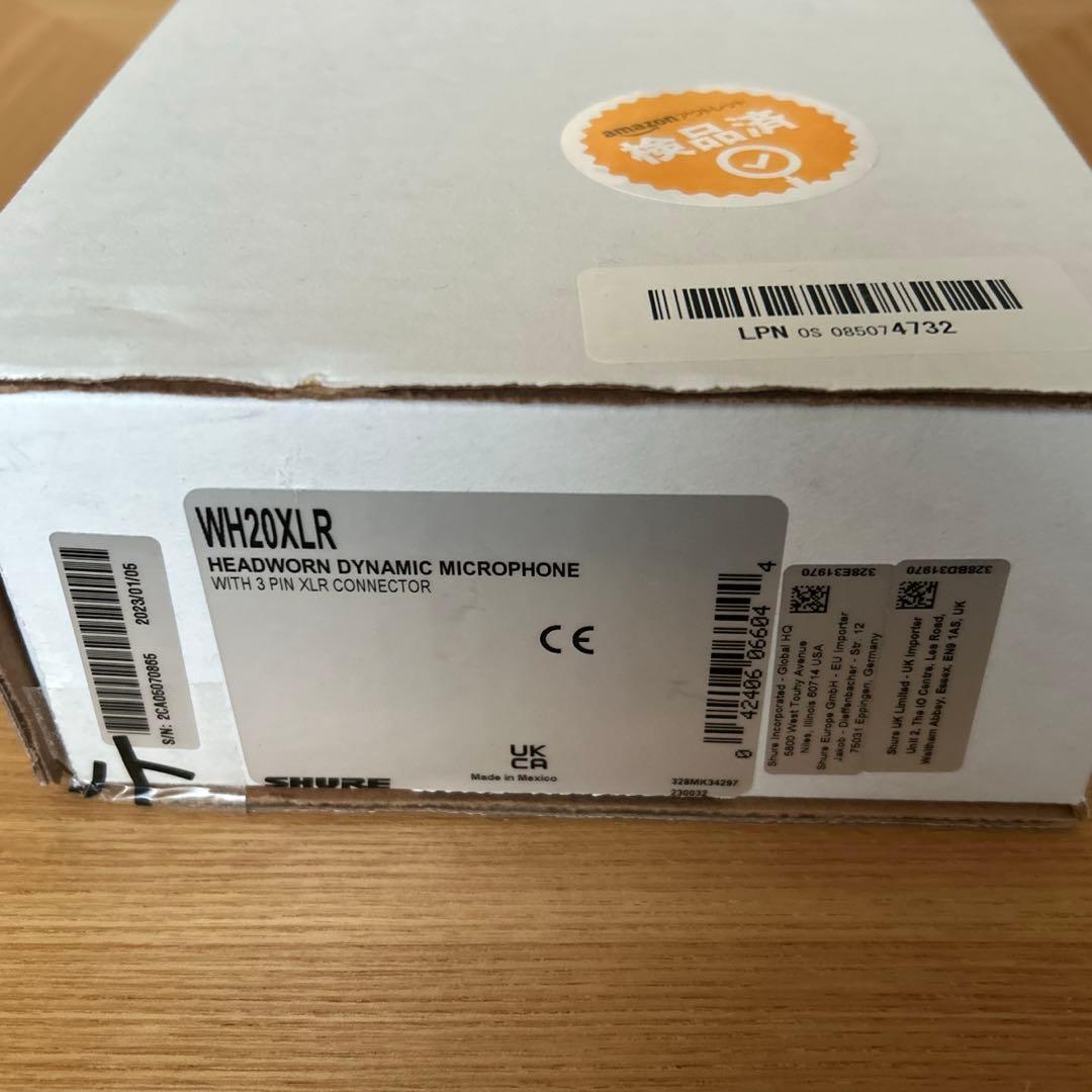 SHURE カーディオイド ヘッドウォーン XLRケーブル WH20XLR