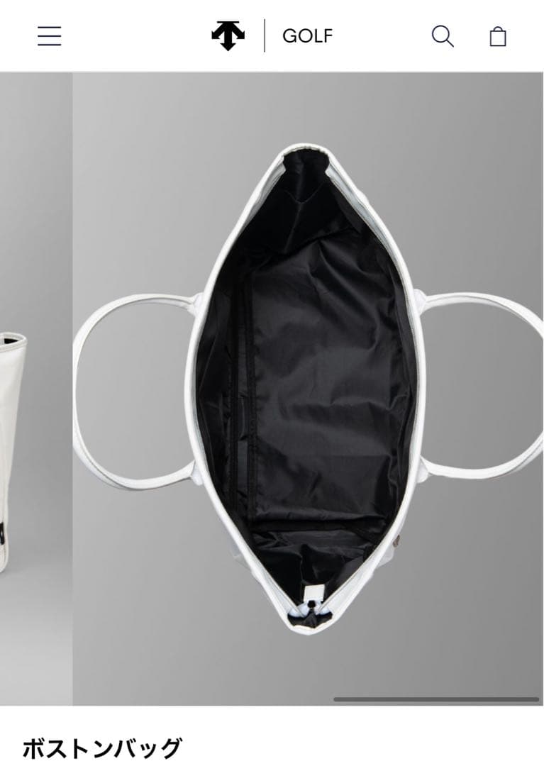 DESCENTE ホワイト ボストンバッグ