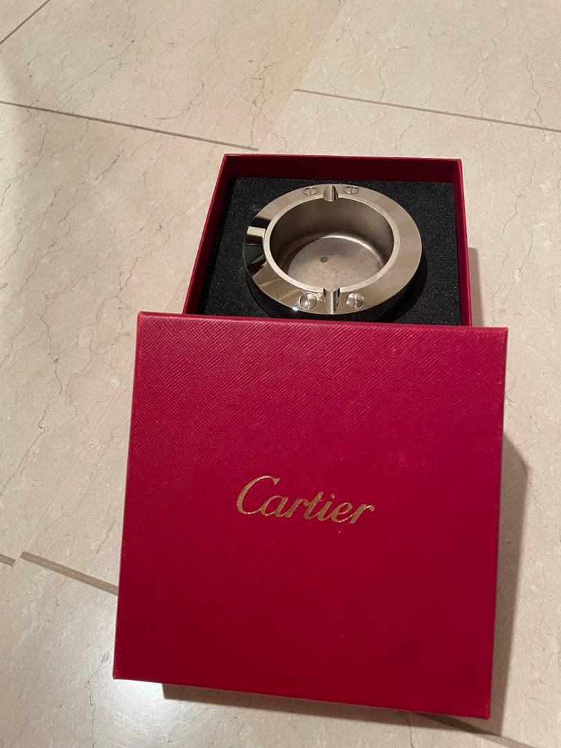 Cartier ステンレススチール 置き型灰皿