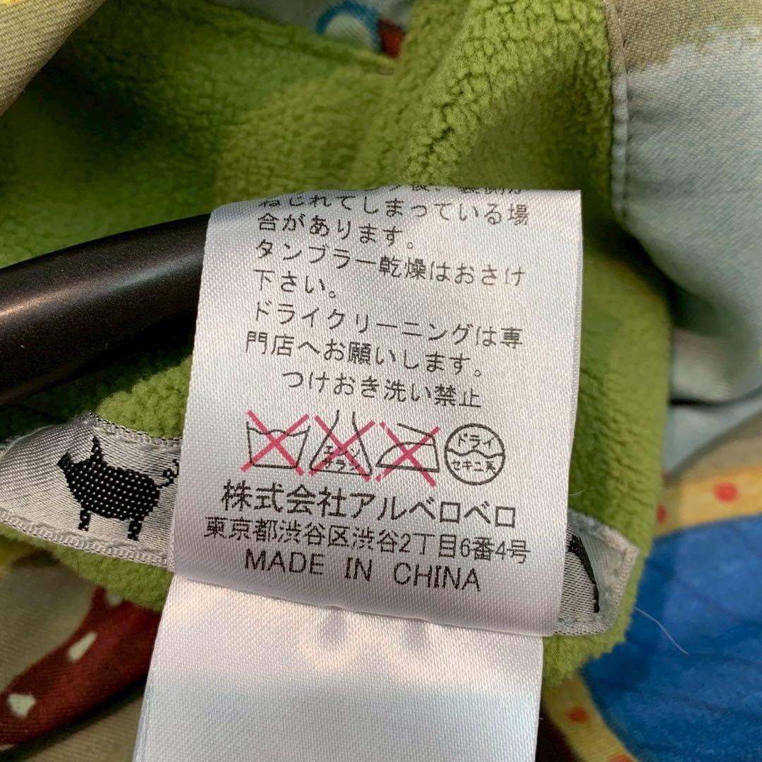 美品✴︎アルベロベロ ブタさん 花柄 リバーシブル ダウンベスト