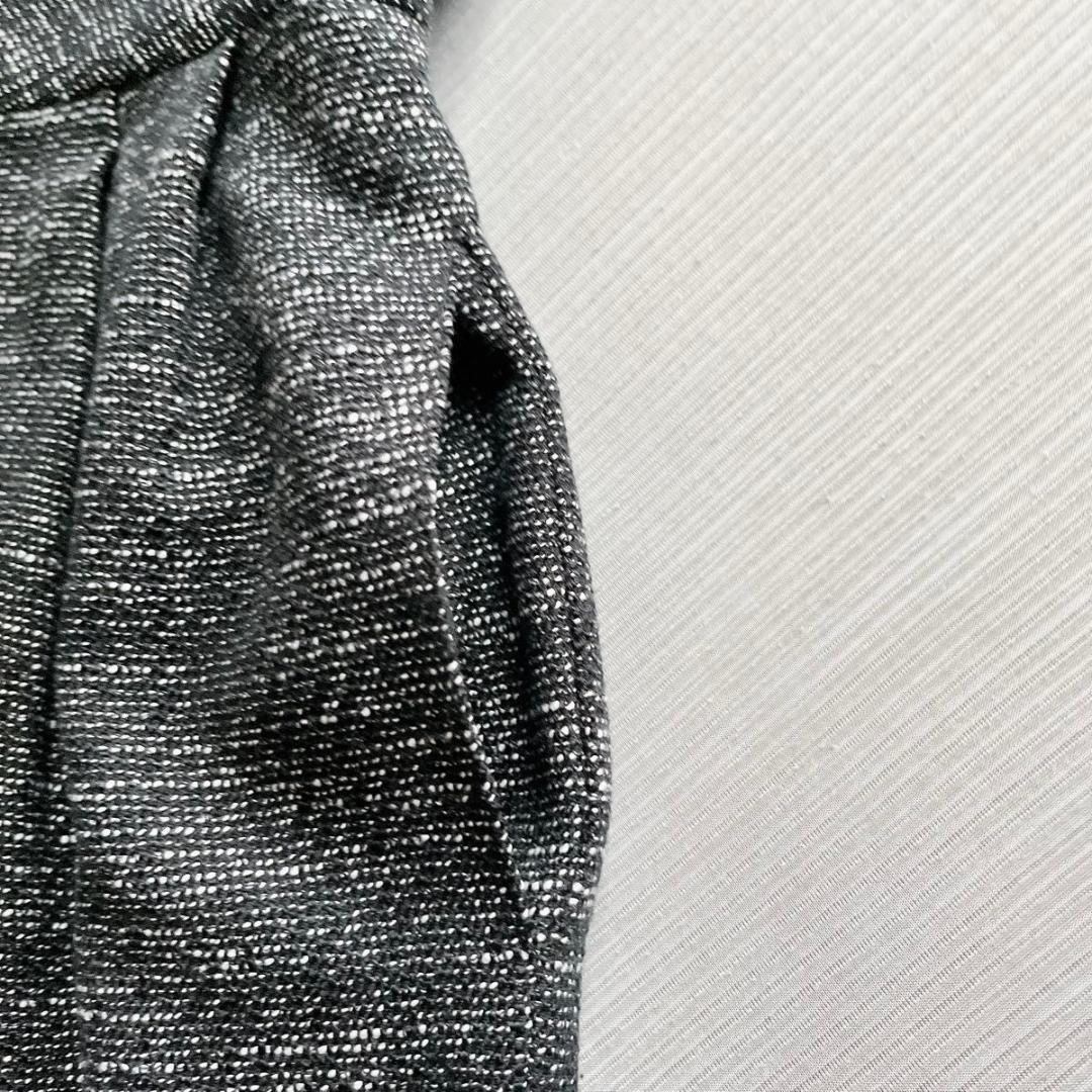 ＊極美品【ルネ】ツイード ワンピース フロントジップ ブラック 34 ビジュー