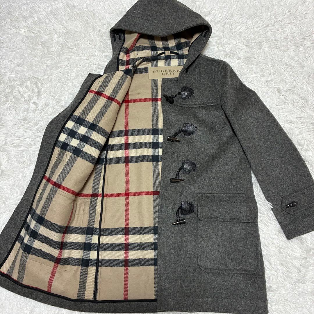 BURBERRY BRID ダッフルコート　裏地ノバチェック　ウール　牛革