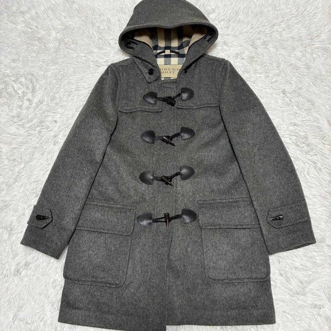 BURBERRY BRID ダッフルコート　裏地ノバチェック　ウール　牛革
