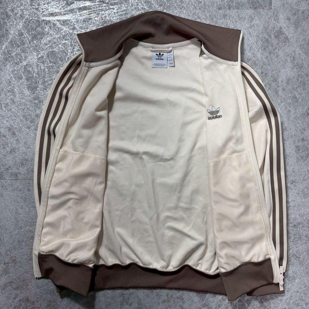 好配色 アディダス アディカラー トラックジャケット ベージュ ブラウン L