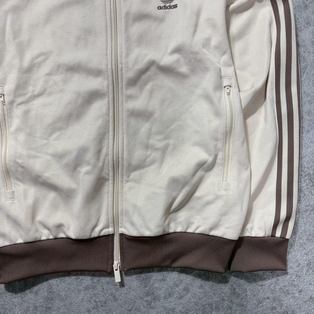 好配色 アディダス アディカラー トラックジャケット ベージュ ブラウン L