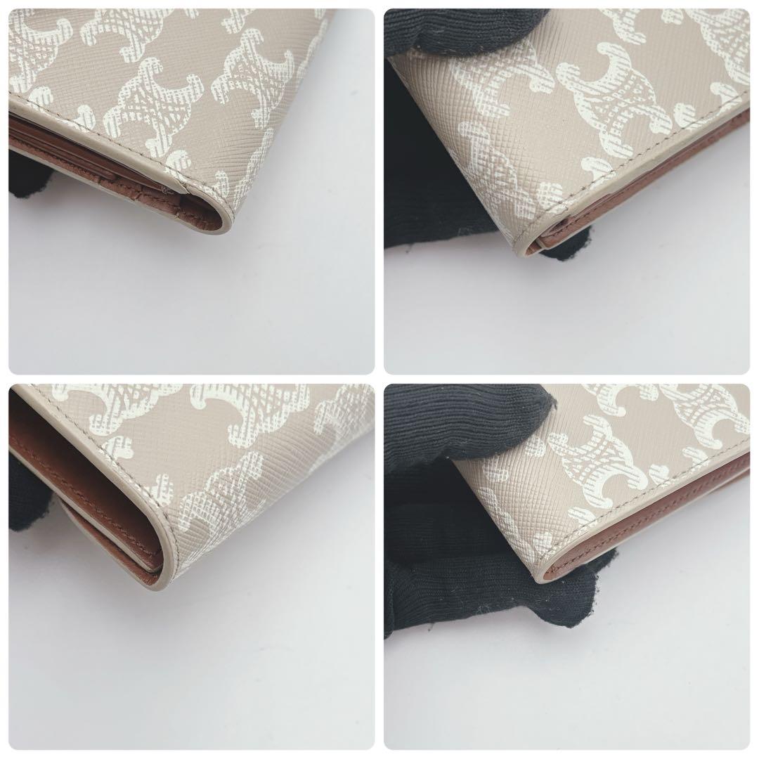 極美品　CELINE セリーヌ トリオンフ スモールフォレット　三つ折り財布