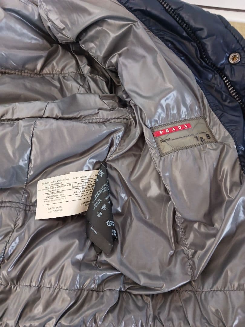 Janie　 PRADAネイビー ダウンジャケット08サイズ