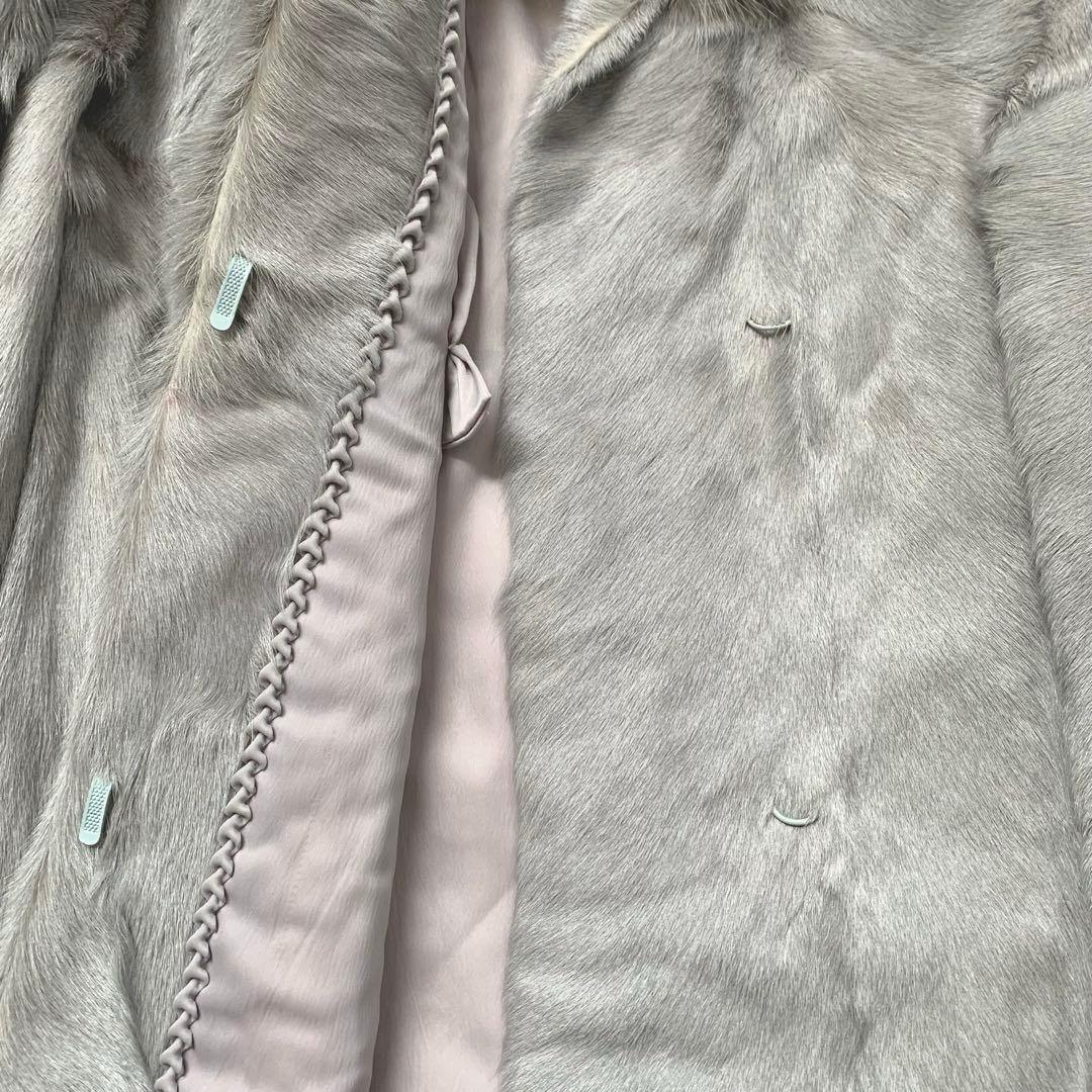 TOGU TOHO MINK ミンク　ロング　コート　ファー　フード　グレー