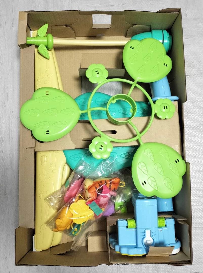 【美品/完品】くまのプーさんえらべる回転6WAYジムにへんしんメリー プーメリー