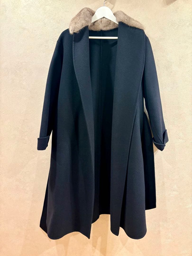 ストラスブルゴ ミンクファー付コート