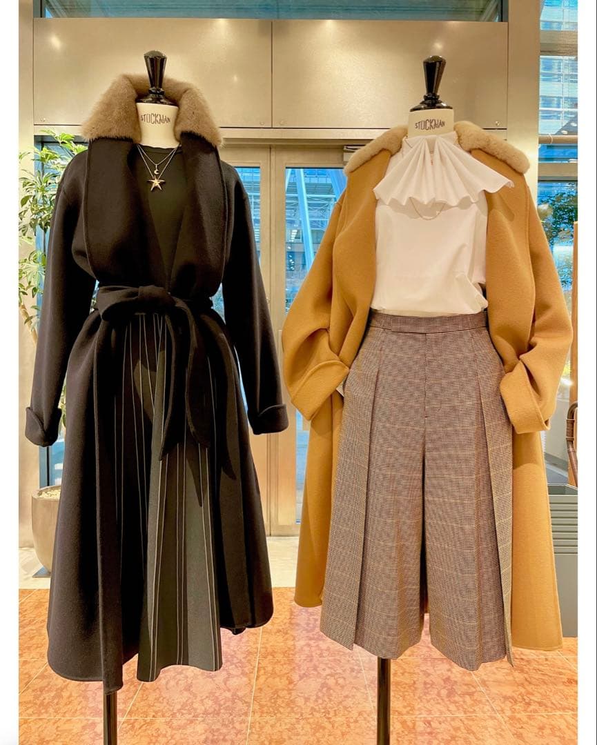 ストラスブルゴ ミンクファー付コート