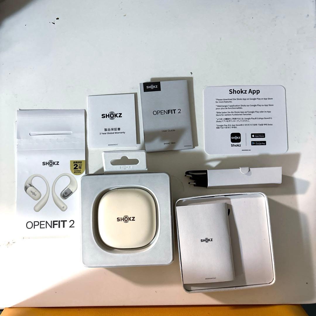Shokz OpenFit 2 オープンイヤーヘッドホン ベージュ
