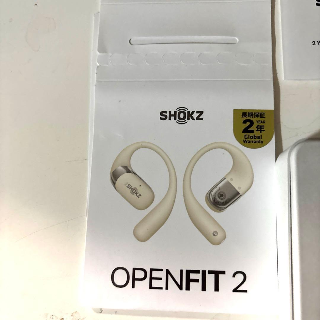 Shokz OpenFit 2 オープンイヤーヘッドホン ベージュ