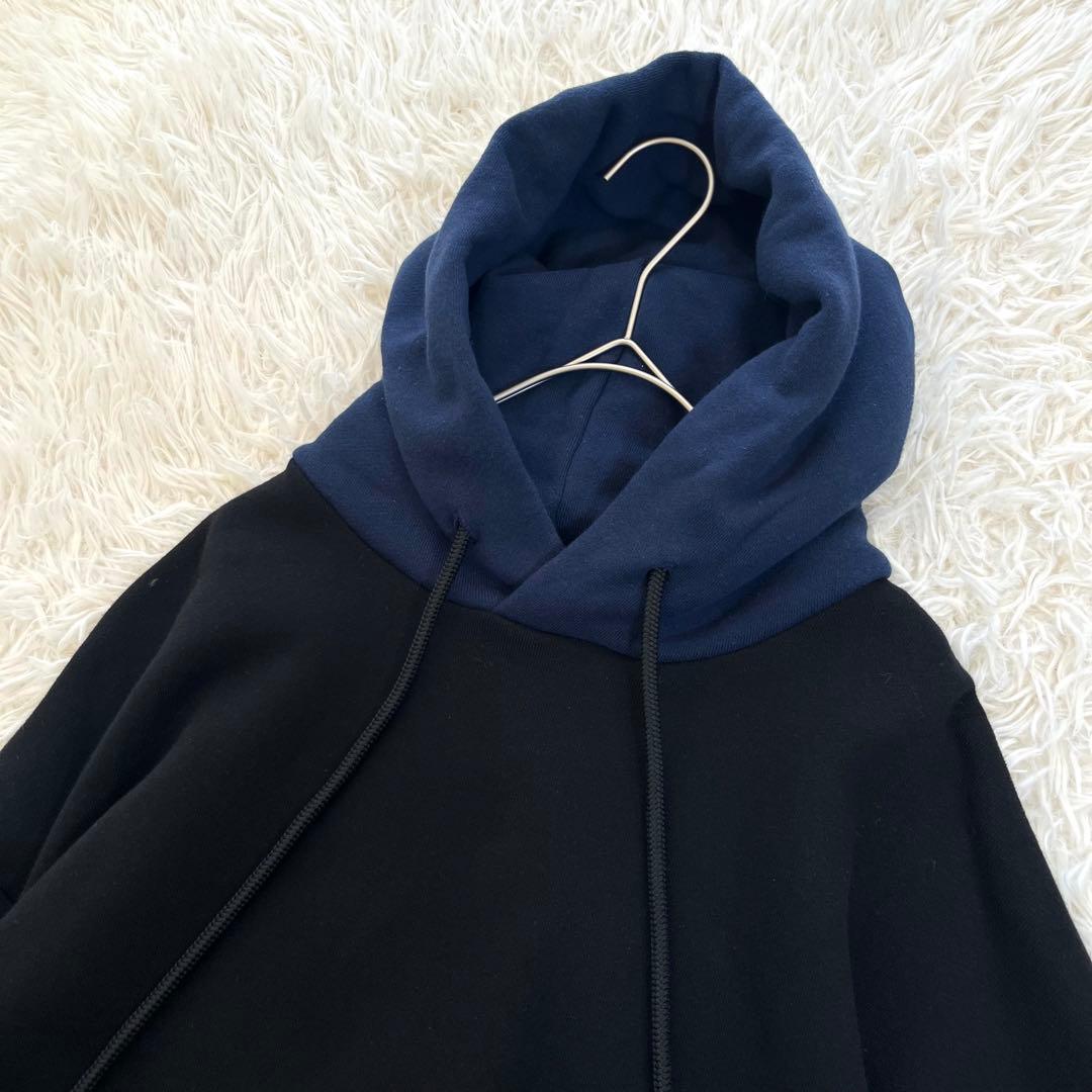 アンスリード UN3D ヘムカットショートフーディー アシメ パーカー 黒