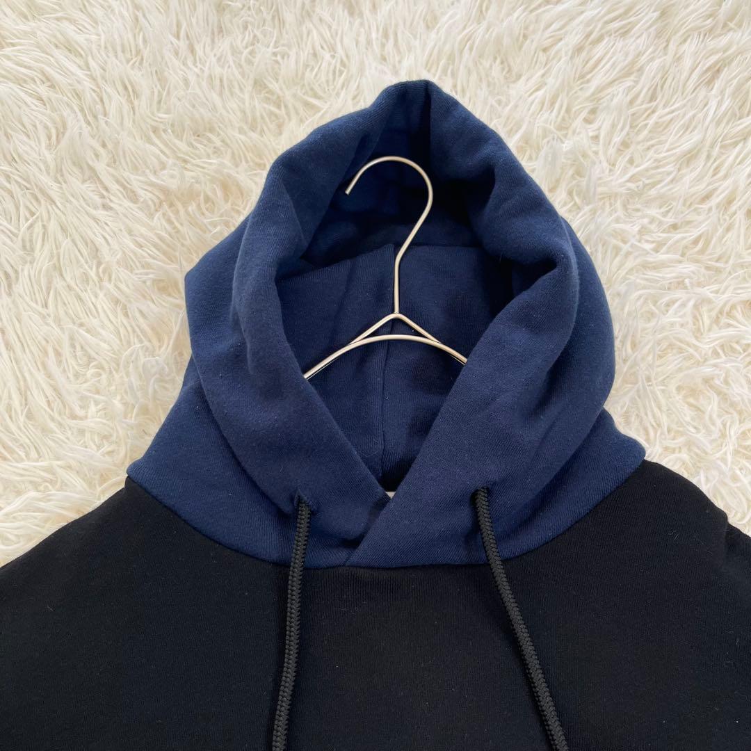 アンスリード UN3D ヘムカットショートフーディー アシメ パーカー 黒