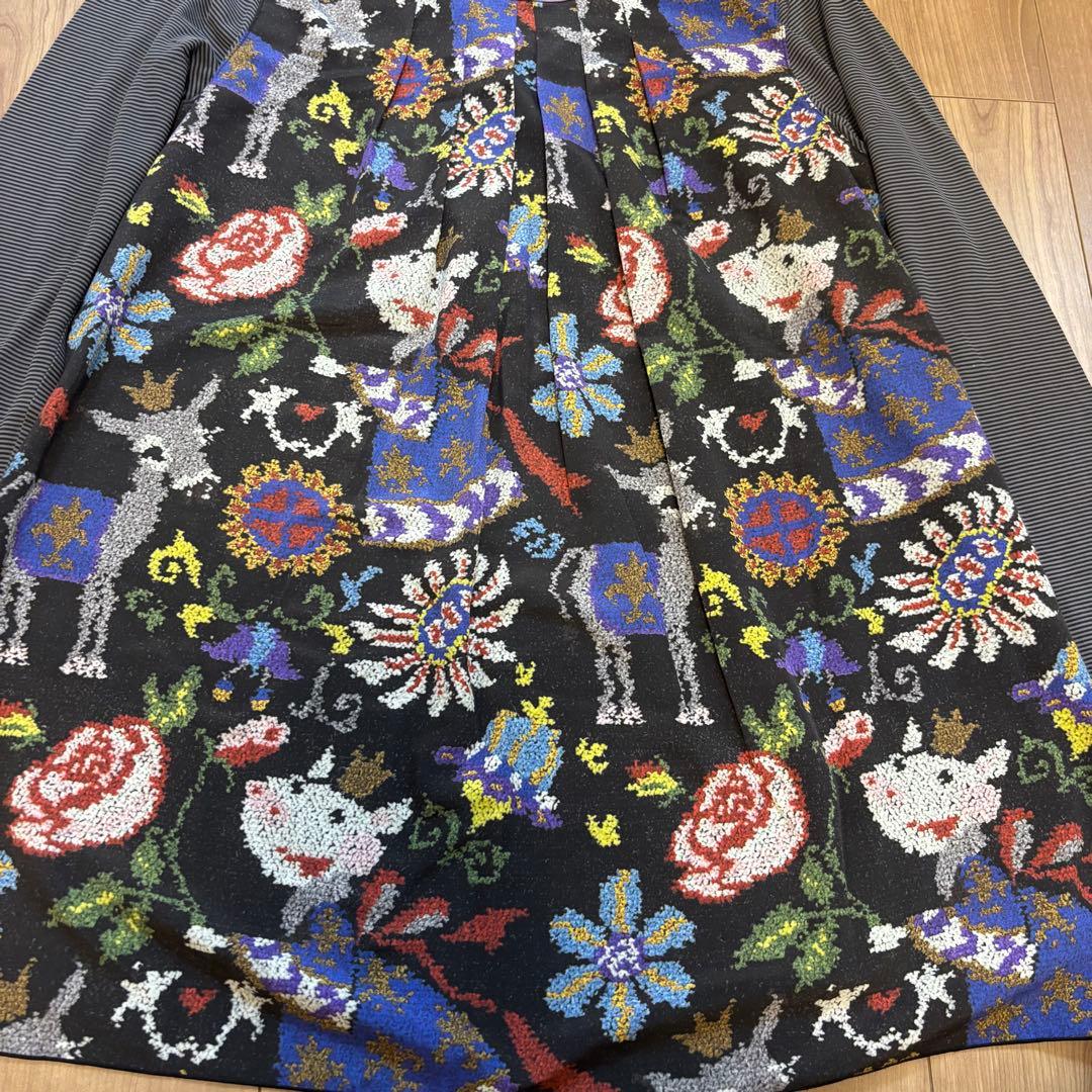 OLLEBOREBLA アルベロベロ　チュニック　再織り風柄プリント　ぶたさん