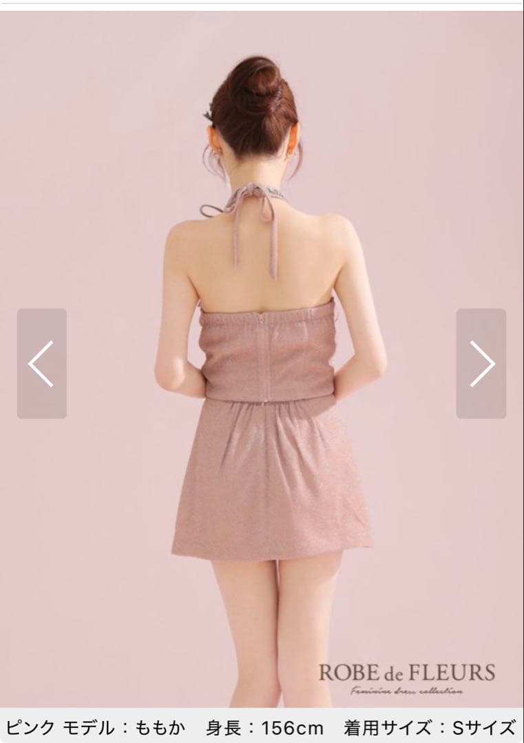 Sugar ROBE de FLEURS ピンク ドレス Sサイズ