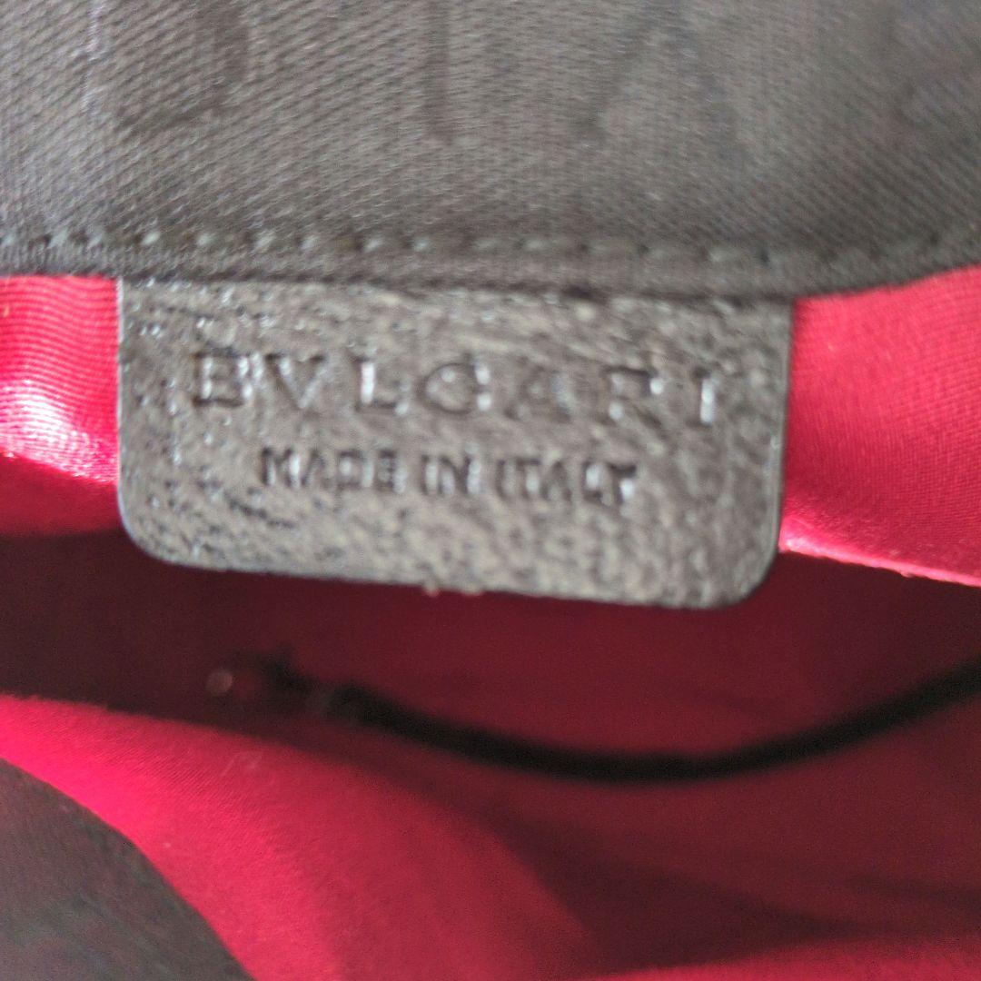 ブラックキャンバス　レザーブルガリロゴマニアトートバッグ黒 トートバッグ