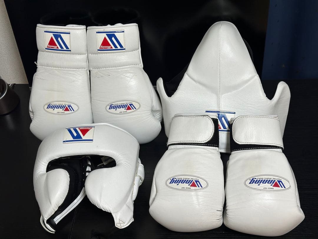 Winning ボクシンググローブ 14oz、8oz ホワイト　セット
