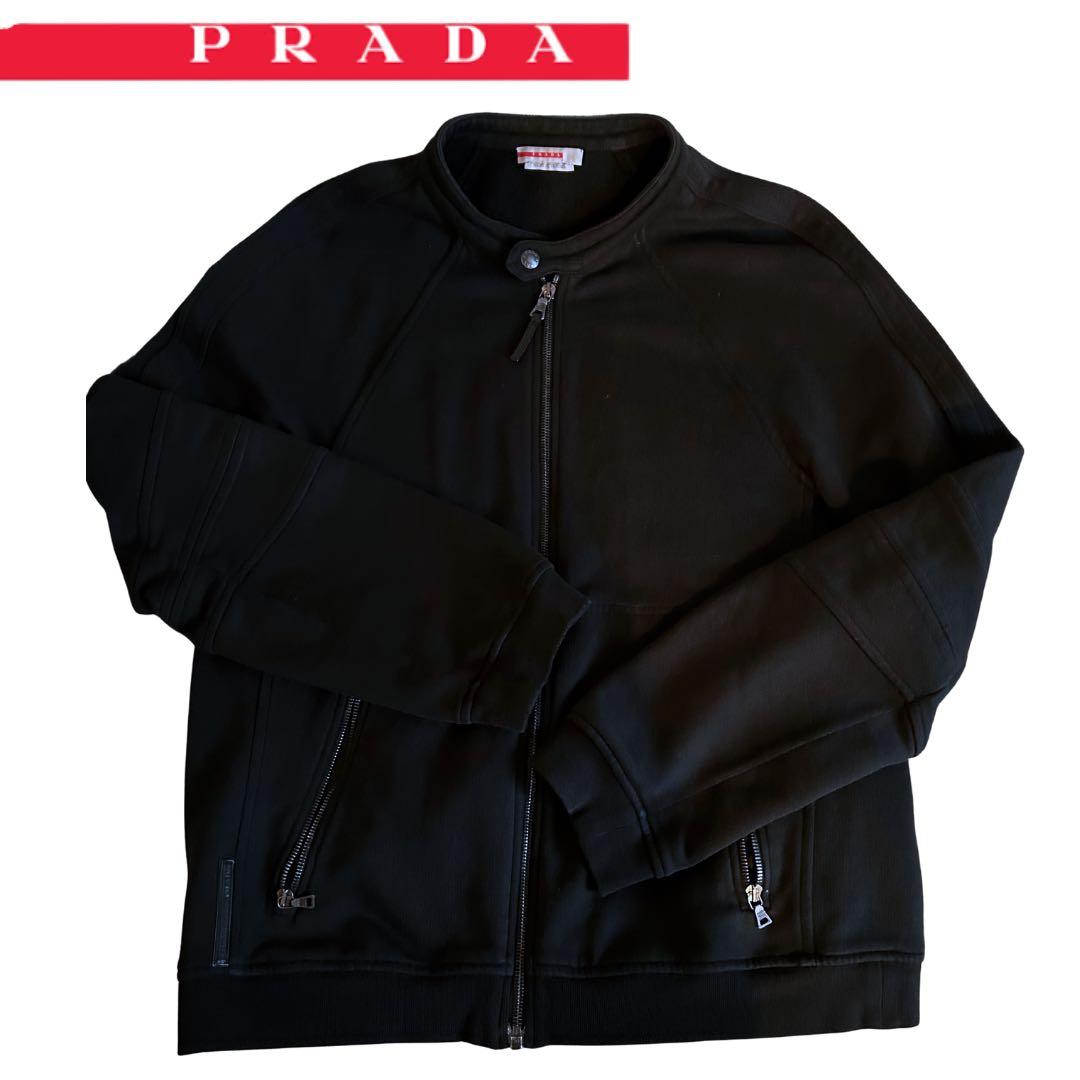 PRADA SPORT ブラック MA-1 スウェット ジャケット
