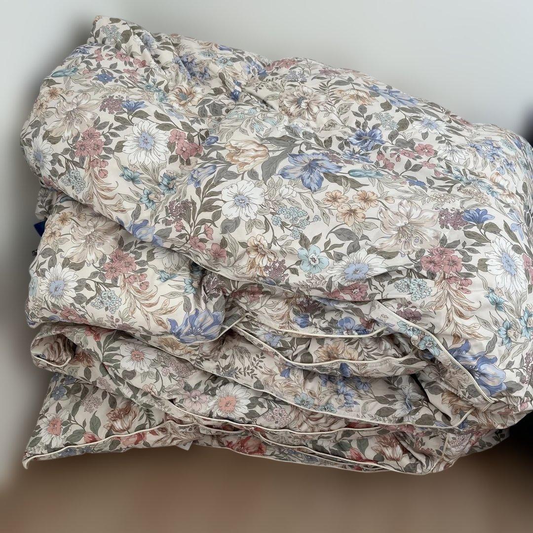 花柄羽毛掛け布団 150x210cm