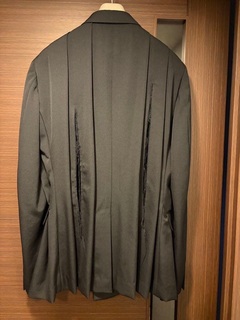 コムデギャルソンオムプリュス 切り裂き プリーツ ダブルジャケット