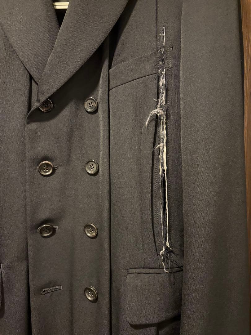 コムデギャルソンオムプリュス 切り裂き プリーツ ダブルジャケット