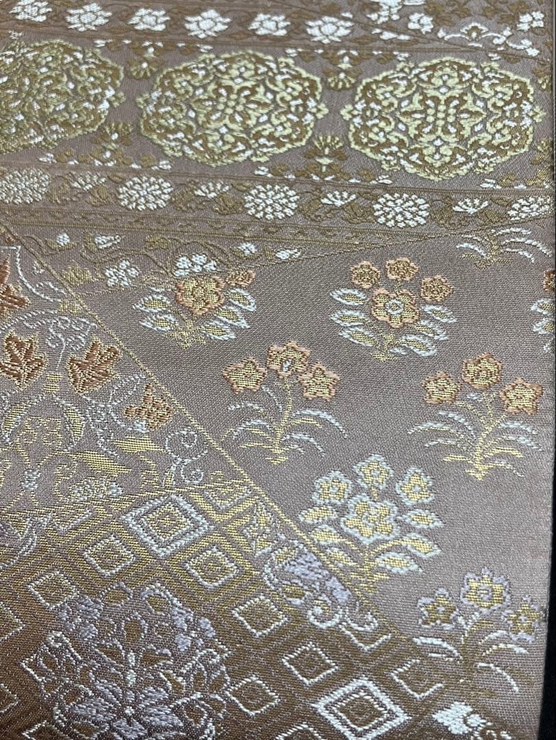 箔屋清兵衛 陰山織物 袋帯 六通柄 正絹 華文 美品 イ6503