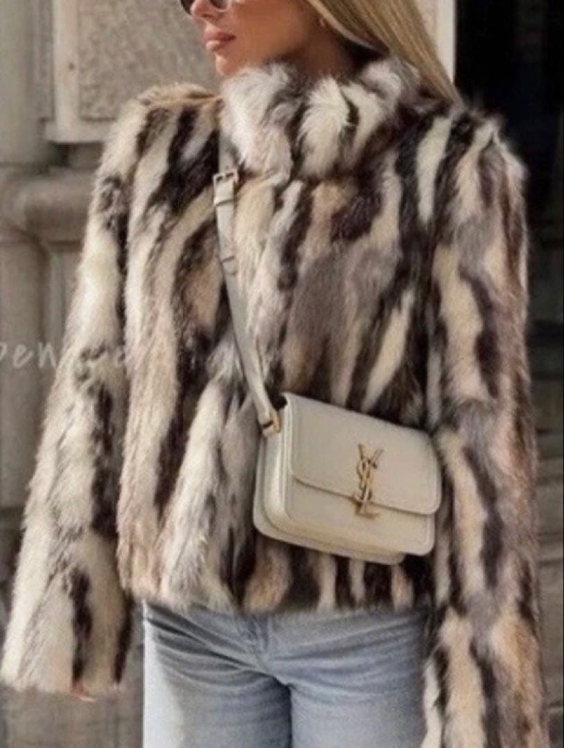 ZARA ZW collection フェイクファーコート