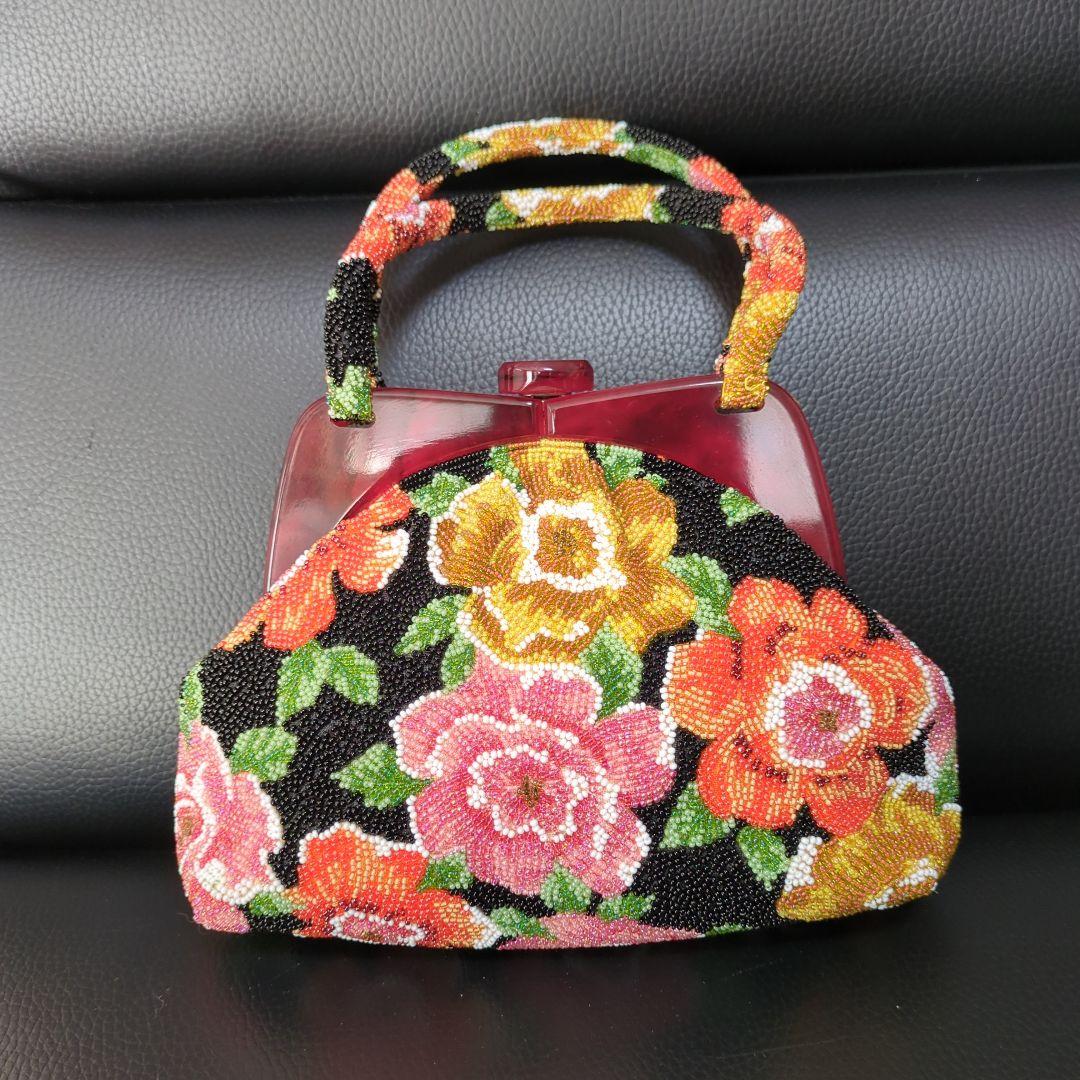 総ビーズバッグ 総ビーズ パーティーバッグ 和装洋装