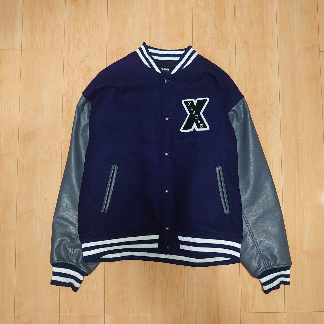 【古着】XLARGE Varsity Jacket ネイビー