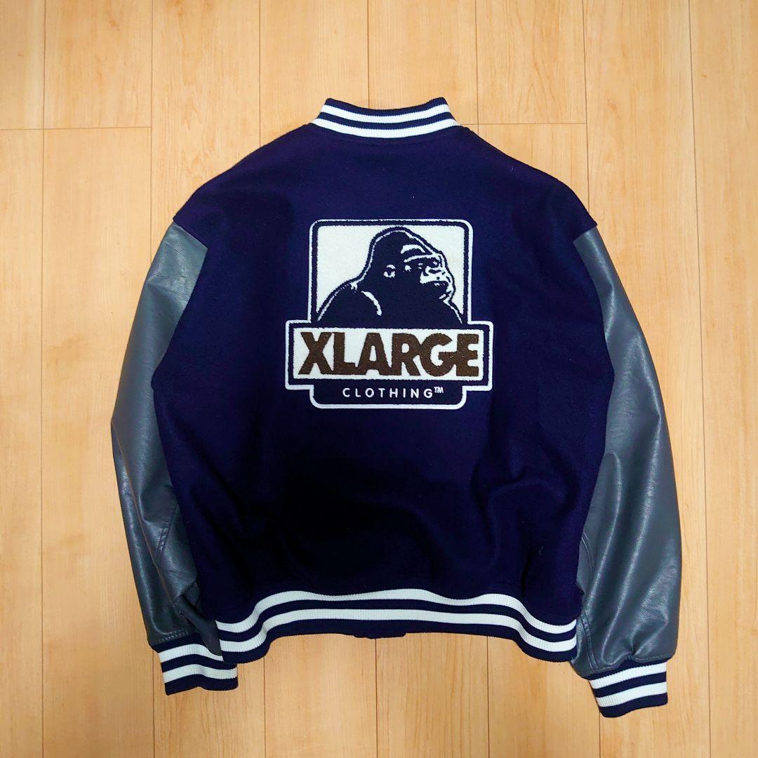 【古着】XLARGE Varsity Jacket ネイビー