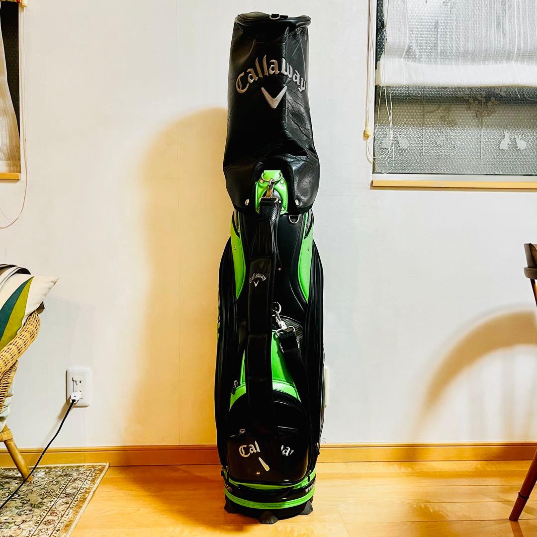 【美品】Callaway キャロウェイ キャディバッグ ブラック/グリーン 9型