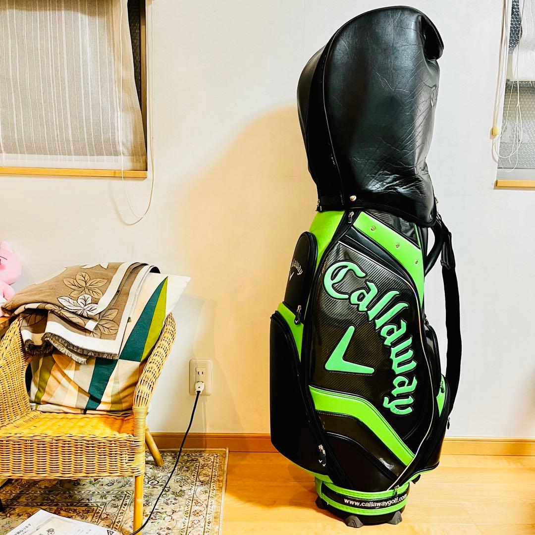 【美品】Callaway キャロウェイ キャディバッグ ブラック/グリーン 9型