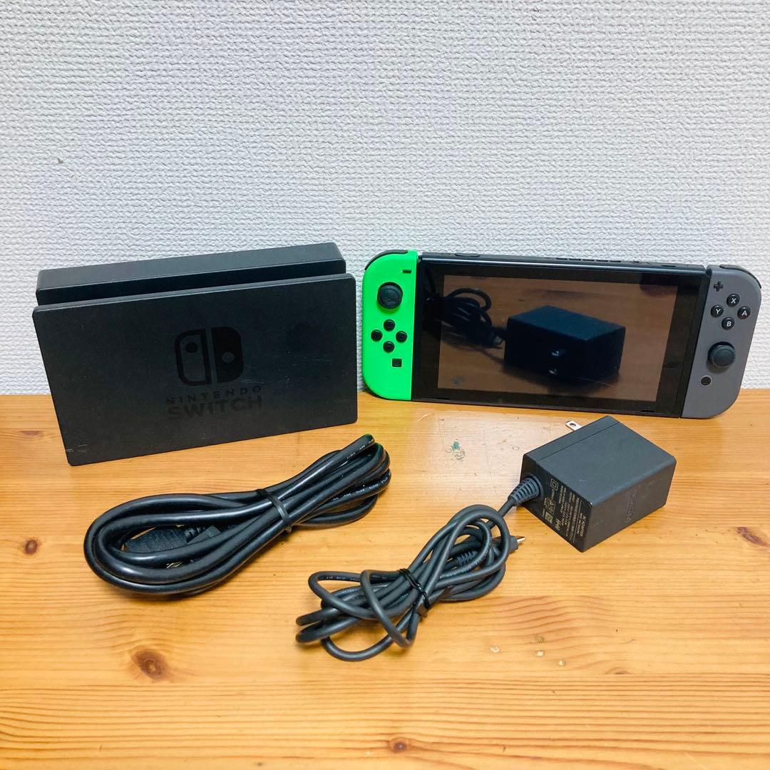 【動作OK】Nintendo Switch スイッチ 本体 グレー/グリーン