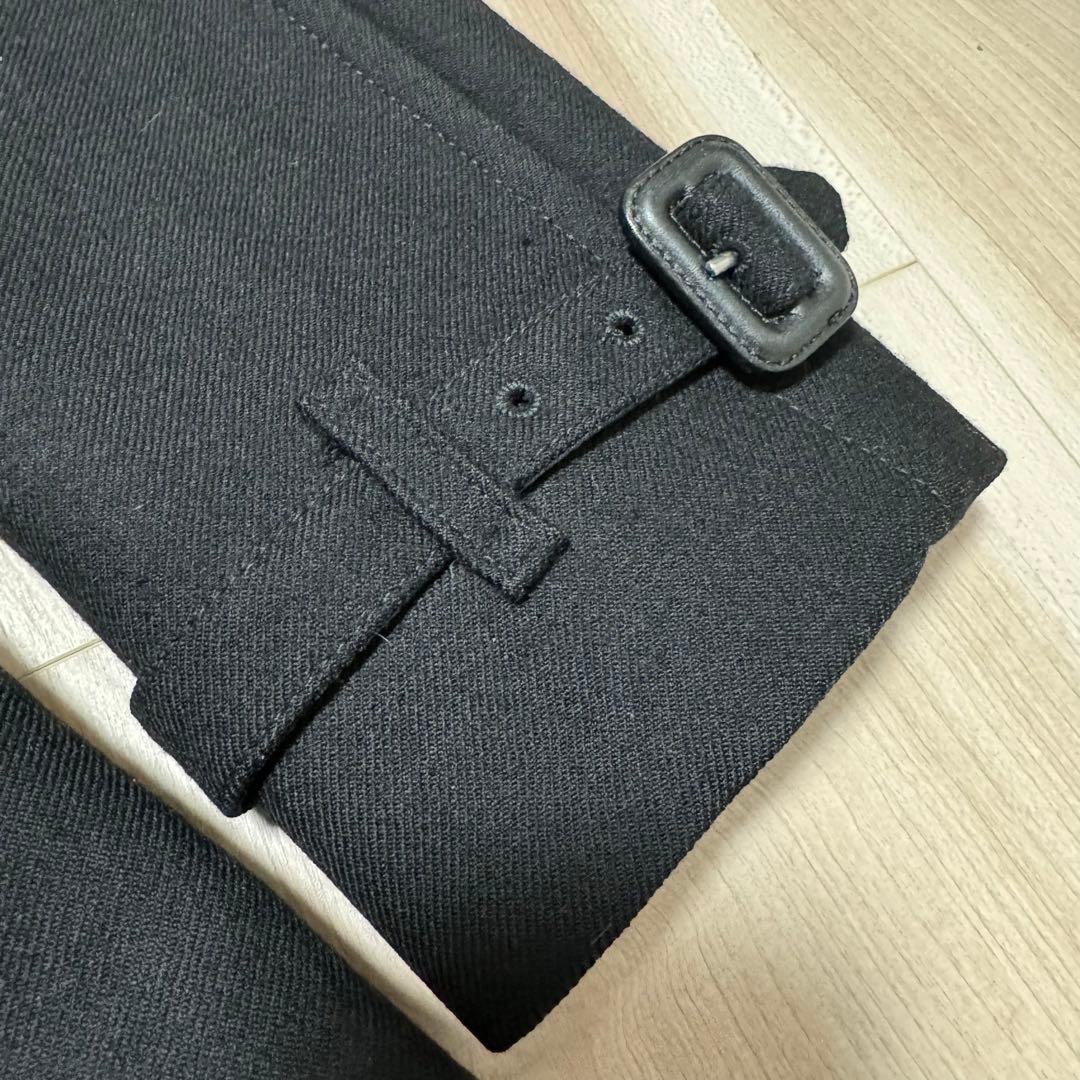 美品 バーバリーロンドン 最高級 裏地チェック ブラック ウールコート