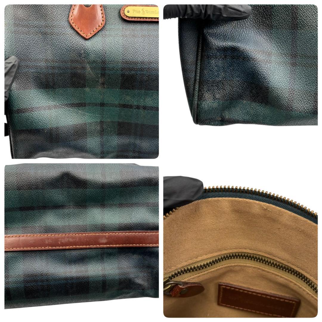 RALPH LAUREN ラルフローレン ミニボストン レザー 緑 R574